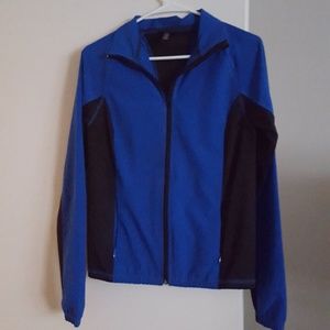 Blue lightweight raincoat